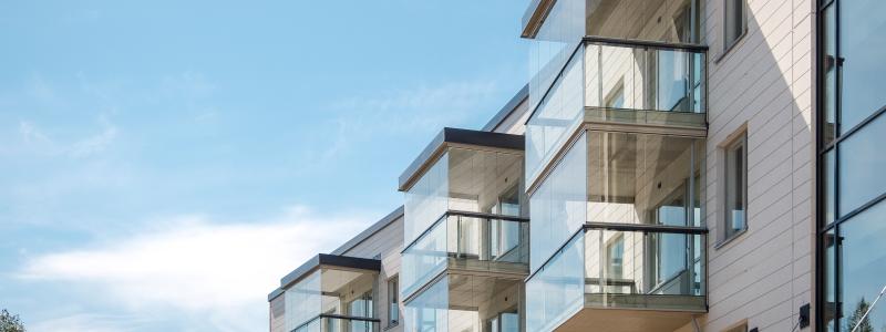 Inglasade balkonger. Pressbild: Lumon