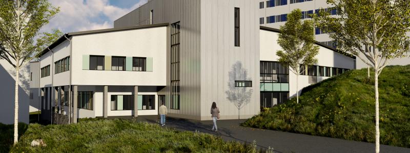 Lycksele lasarett. Illustration: LINK Arkitektur