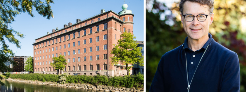 Arvid Liepe, CFO på Wihlborgs, bredvid den charmiga 30-talsfastigheten Sparven 15 i centrala Malmö, som under de senaste åren genomgått en omfattande och omsorgsfull ombyggnad för att uppnå modern standard och samtidigt bevara dess karaktär. Foto: Wihlborgs