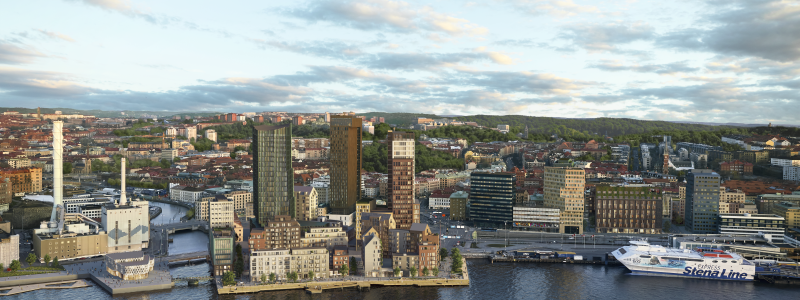 Masthuggskajen. Visionsbild: Kanzoni Arkitekter