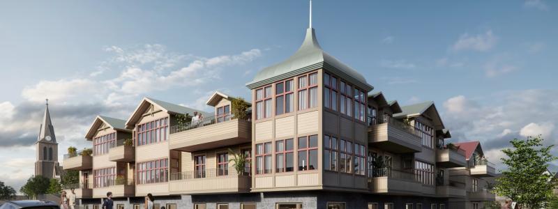 BRF Falkegården. Illustration: Bjurfors