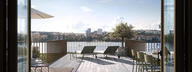 Ljusablick på Lilla Essingen i Stockholm. Pressbild: Patriam