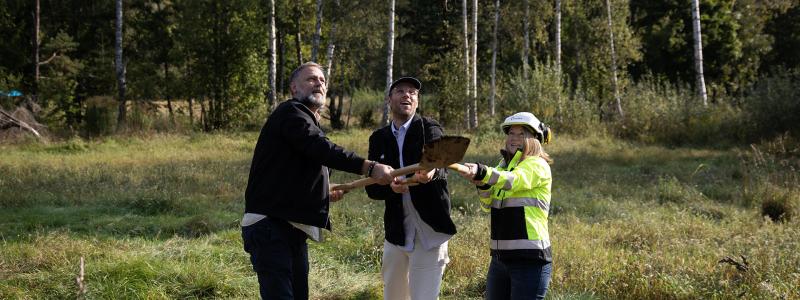 Första spadtaget för LSS Annestorp. Pressbild: Emrahus AB