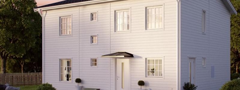 Ett av OBOS Myresjöhus 2022. Foto: Obos