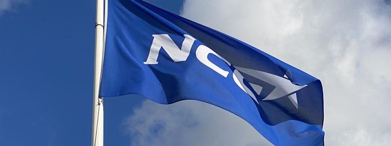 NCC flagga. Pressbild: NCC