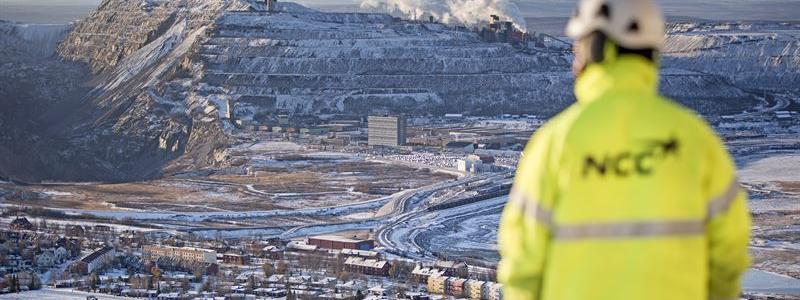 LKAB:s anläggning i Kiruna. Foto: NCC