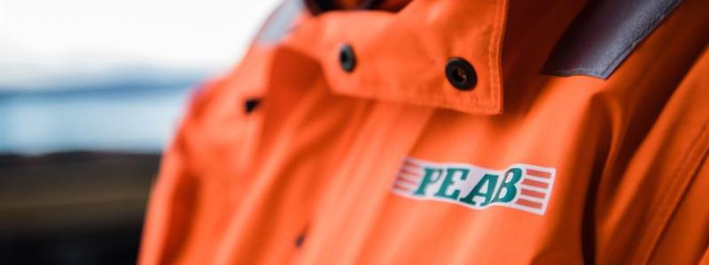 Peab jacka, närbild: Pressbild: Peab