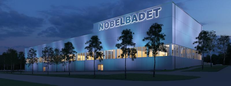 Entrén till Nobelbadet. Illustration: NCC