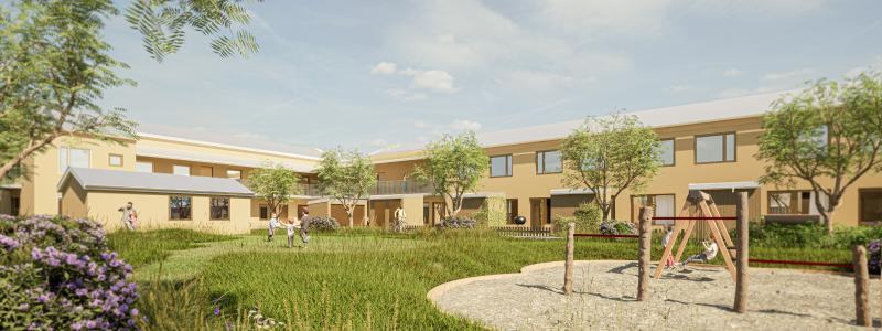 Området Nötskrikan 1. Illustration: Ahlqvist & Almqvist arkitekter