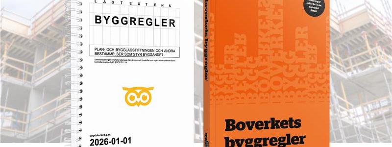 Böcker från Boverkets Byggregler. Pressbild: Svensk Byggtjänst