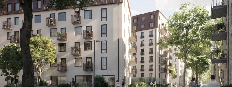 Renderad bild över Verket, bild: Oevis