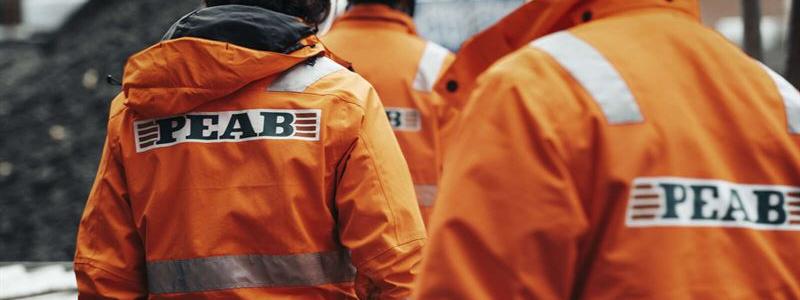 Peab arbetare. Foto: Samuel Unéus