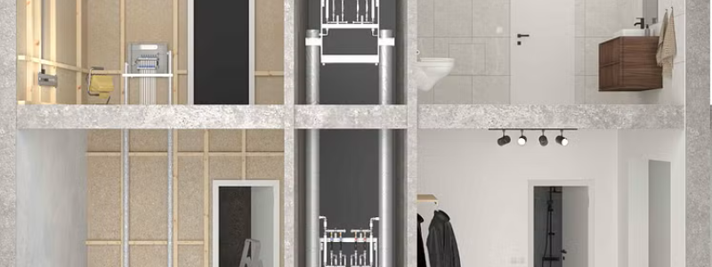 Prefab flerbostadshus. Pressbild: LK Group