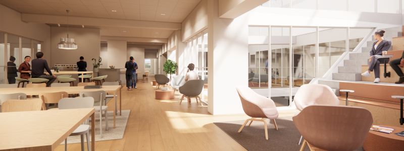 Rendering Vallentuna gymnasium - Arcona arkitekter