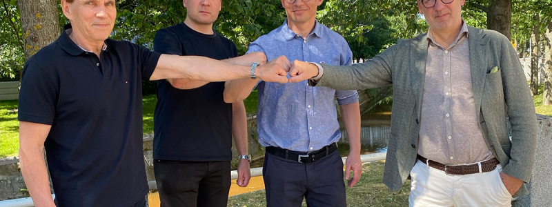 Raine Mahanen, Tenho Pesonen, Petri Mahanen och Peter Polland. Foto: Fasadgruppen