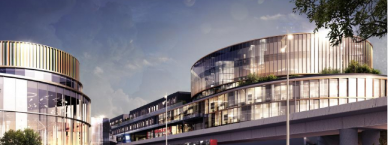 Hangar 5 blir ett lyft för Bromma blocks. Illustrationer NCC/BAU