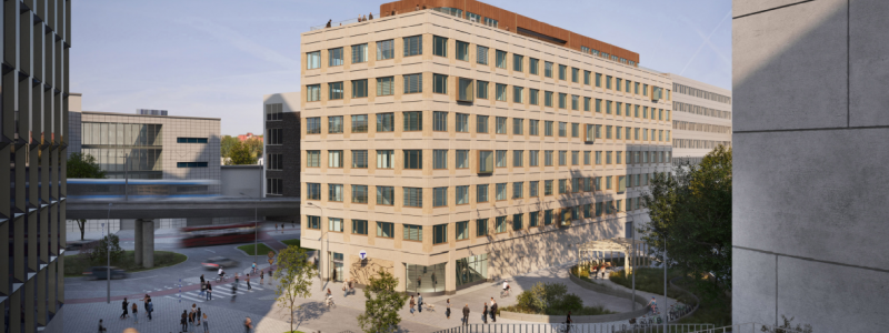 Sthlm 02 ligger centralt placerat längs huvudstråket Hammarby Allé.