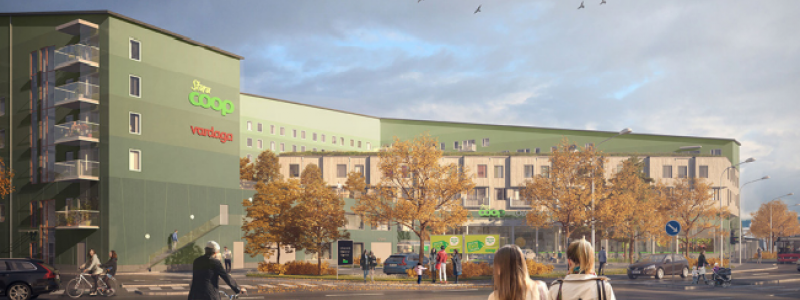 Kvarteret blir ett variationsrikt bostadskomplex som även inkluderar flera olika typer av verksamheter.