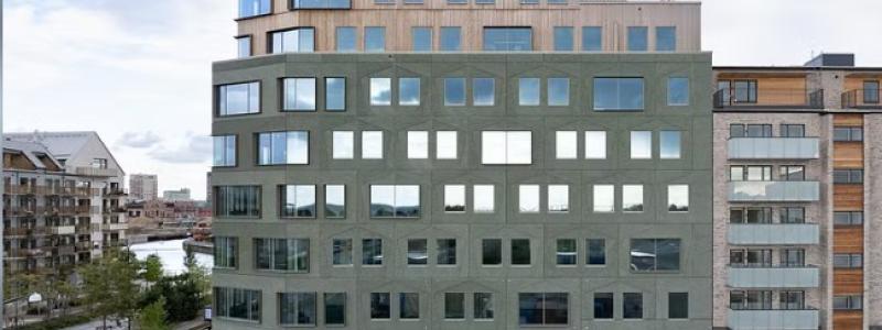 Kontorshuset Oas i Malmö uppförd av Skanska med GlasLindberg som glasentreprenör foto GlasLindberg