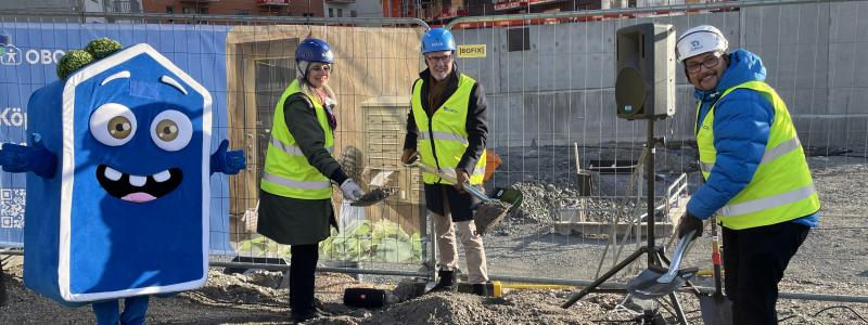 Sofia Ljungdahl, Mats Gerdau och Daniel Kjørberg Siraj. Foto: OBOS