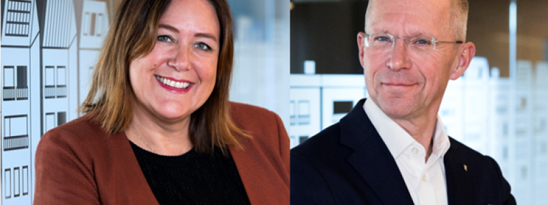 Sofia Berg Horner och Håkan Andersson. Pressbild: Riksbyggen