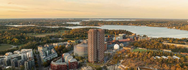 Stadsljus, Norra Djurgårdsstaden. Pressbild: OBOS