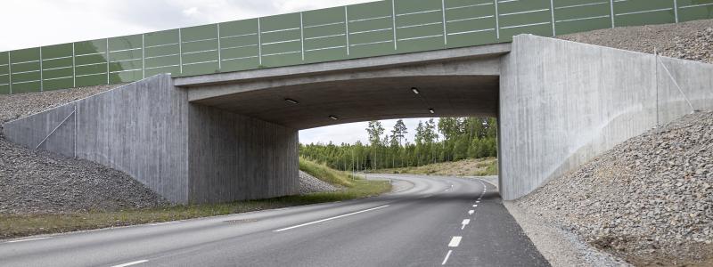 Bron på riksväg 23 göts med ECO-Betong med halverad klimatpåverkan Fotograf: Swerock