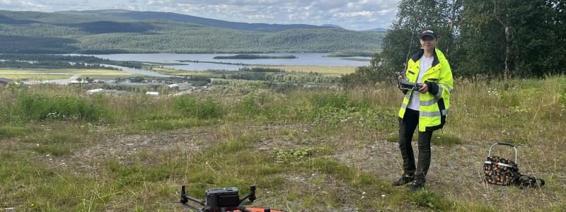 Inmätning i Hemavan för utveckling av deras natur och rekreationsområden. Foto: Swescan