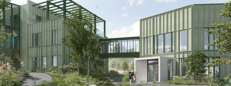 Illustration över Tingdalsskolan av PE Teknik & Arkitektur. Illustration: PE Teknik & Arkitektur