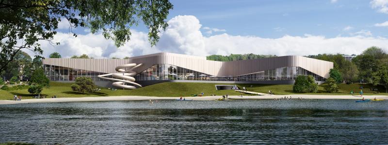Tinnerbäcksbadet kommer att certifieras som miljöbyggnad enligt Sweden Green Building Council.