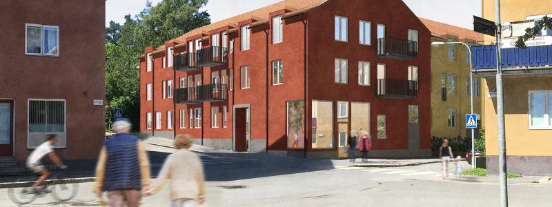 Brf Trädgårdslunden. Illustration: Wästbygg Gruppen