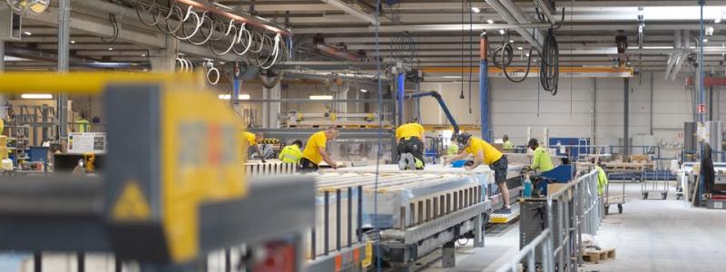 Trämodulerna produceras i Moelven Byggmoduls fabriker i både Värmlandsbro och Torsby. Pressbild: Moelven