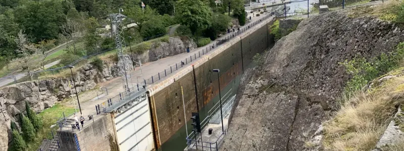 Slussar i Trollhätte kanal. Foto: Trafikverket