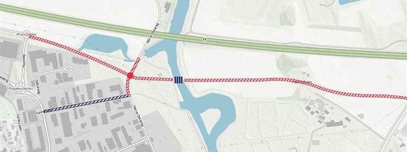 Ullevileden etapp 1 Västra delen Flemmagatan - Gumpekullavägen. Karta: Peab