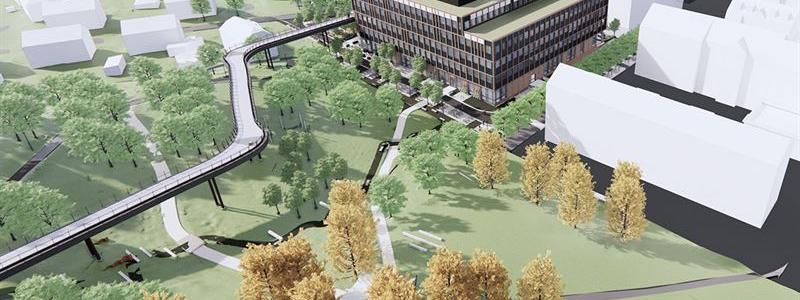 Universitetsbyggnad i Trondheim. Pressbild: Skanska