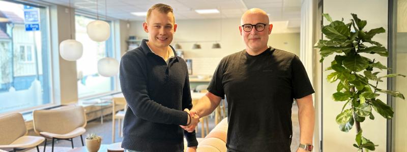 Anton Esbjörnsson och Marcus Bergman. Pressbild: MVB Bygg