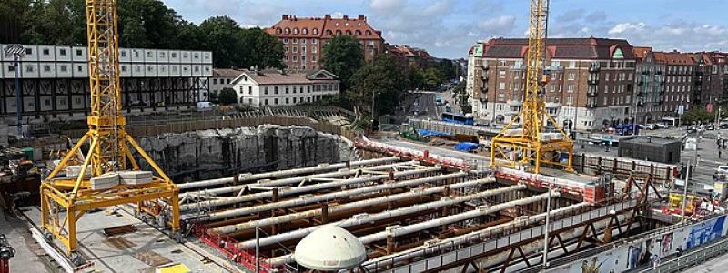 Västlänken Korsvägen sommaren 2023. Foto: Wikimedia Commons