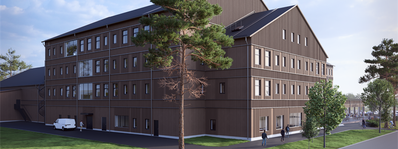 Vattenfalls nya kontors- och utbildningslokaler på Forsmarkshalvön. Pressbild: Vattenfall