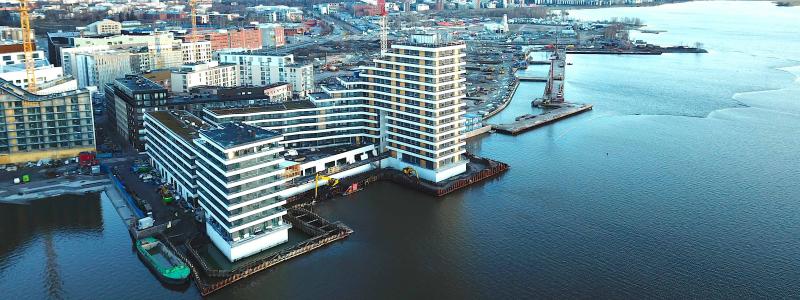 Norra Nätholmen byggs ut i snabb takt – bostäder för tusentals nya invånare. Foto: Sipti Consulting / Portus