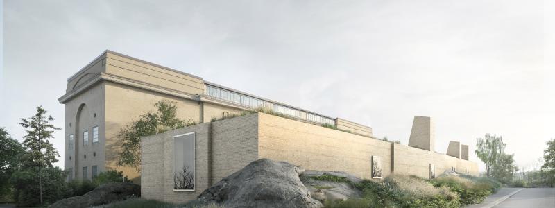 Visionsbild exteriör av Göteborgs konstmuseum.  Foto: Barozzi Veiga