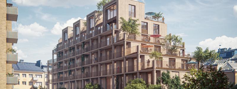 Visionsbild över Gårdshuset vid Fridhemsplan. Bild: Bobakstudio Karminsky arkitektur
