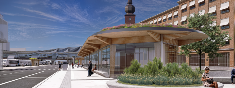 Västerås nya busstorg. Pressbild: Västerås stad