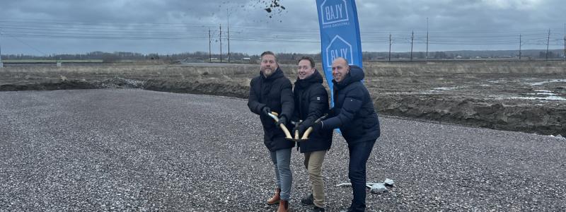 Första spadtaget för Vosslohs världsunika växelfabrik. Foto: Vossloh