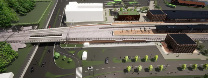 VR-vy över Nyköping Resecentrums planerade utformning.
Foto: WSP