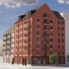 Stångåstaden bygger 43 nya lägenheter på Folkungavallen. Illustration: ARQLY