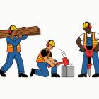 Illustration över byggarbetare. Illustration av:  Alghozy / Unsplash