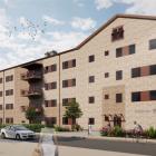 Illustration över Åsbytorps vårdboende i Strövelstorp. Pressbild: Ängelholms kommun