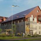 Brf Sommarskogen fasad. Pressbild: Riksbyggen