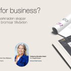 Stefan Ränk och Catharina Elmsäter-Svärd presenterar rapporten "Closed for business- hur hyresmarknaden skapar hinder och bromsar tillväxten". Pressbild: Einar Mattsson / Byggföretagen