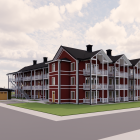 Bostadshus i Hudiksvall.  Pressbild: JSB